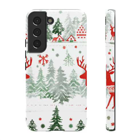 Nordic Christmas Print - Impact Resistant Phone Case Samsung Galaxy S22 Glossy